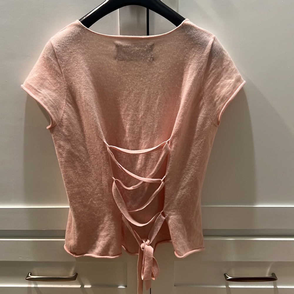 Reformation Tie Back Cashmere Top